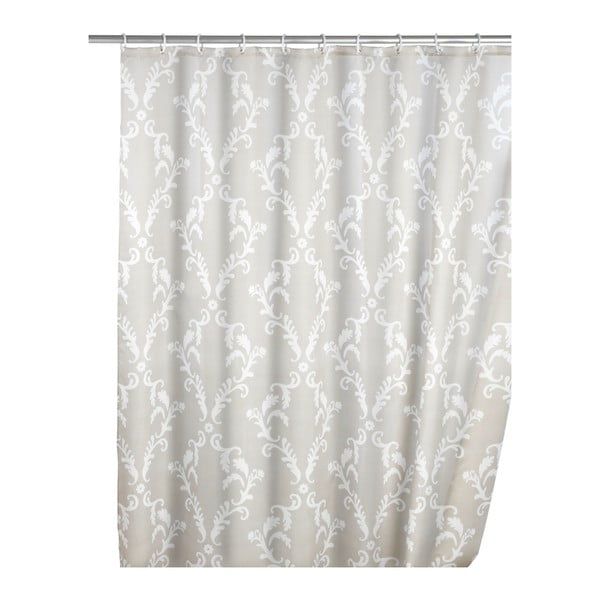 Tenda da doccia grigia con finitura antimuffa , 180 x 200 cm Baroque - Wenko