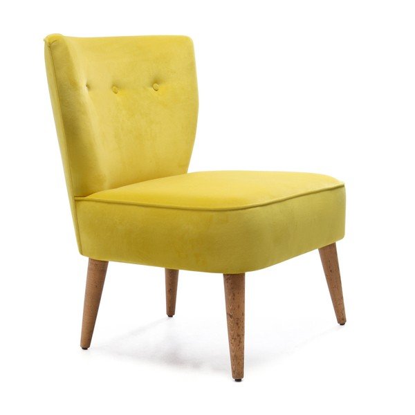 Poltrona imbottita gialla Molly - Balcab Home-image-1