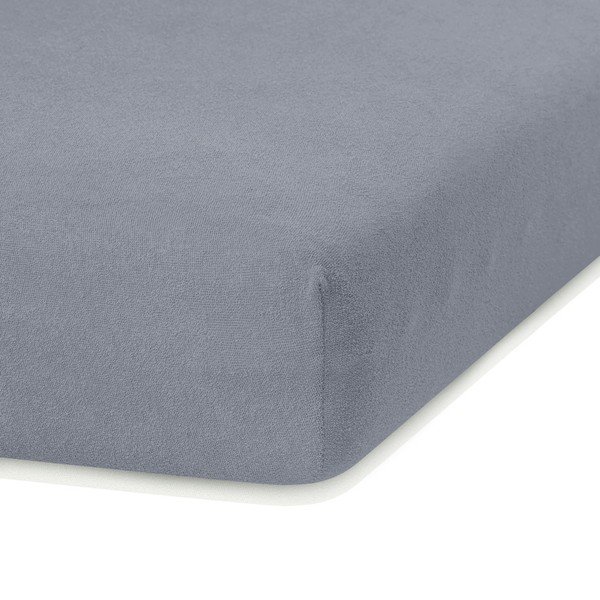 Lenzuolo con angoli grigio per letto matrimoniale Siesta, 200/220 x 200 cm Ruby - AmeliaHome-image-1