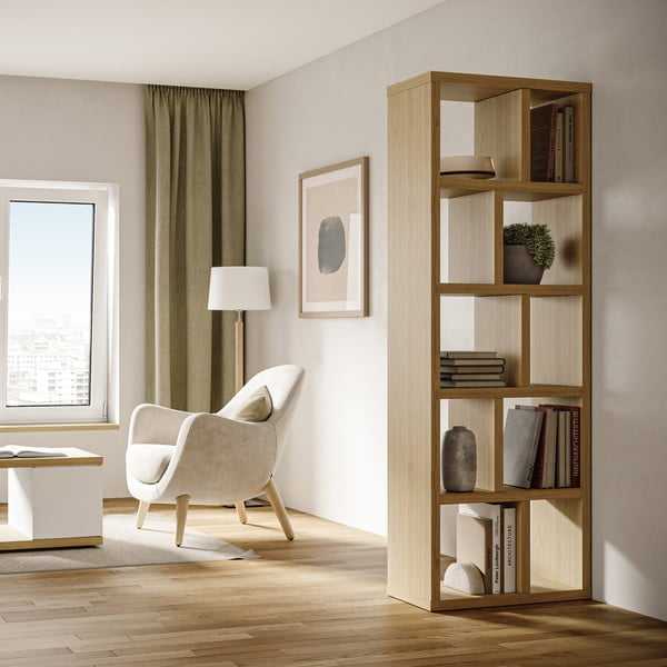 Libreria color legno effetto rovere 70x198 cm Berlin - TemaHome-image-1