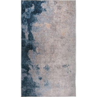Tappeto lavabile blu e crema 80x50 cm - Vitaus