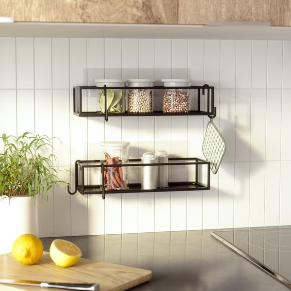 Mensola da bagno autoportante in acciaio nero Cubiko - Umbra-image-4