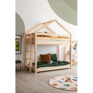Casa/pavimento letto per bambini in legno di pino 90x200 cm in colore naturale Mila DMPB - Adeko