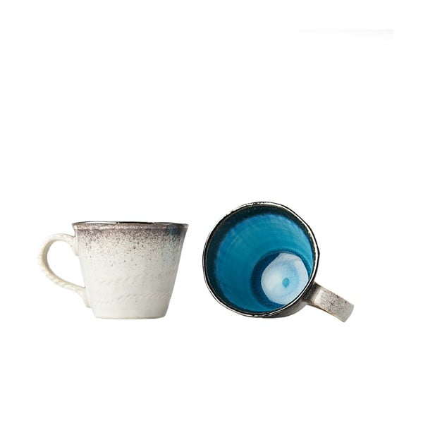 Tazza in ceramica blu e bianca, 250 ml - MIJ