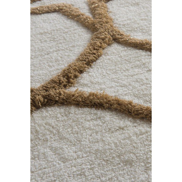 Set di 3 tappeti da bagno marrone e crema 100x60 cm Bonne - Foutastic-image-4