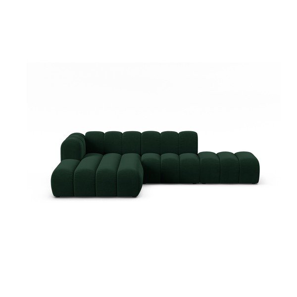 Divano angolare verde scuro ad angolo sinistro Lupine - Micadoni Home