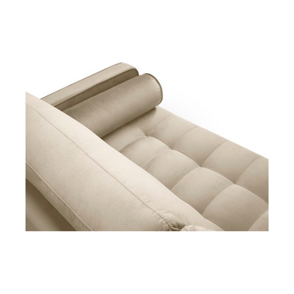 Divano in velluto beige, 219 cm Santo - Milo Casa-image-4
