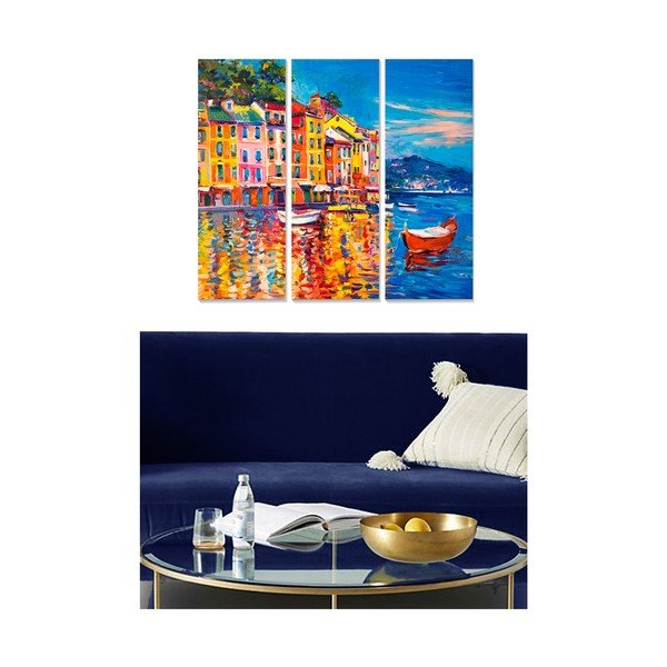 Dipinti in set di 3 pezzi 20x50 cm Italy - Wallity-image-1
