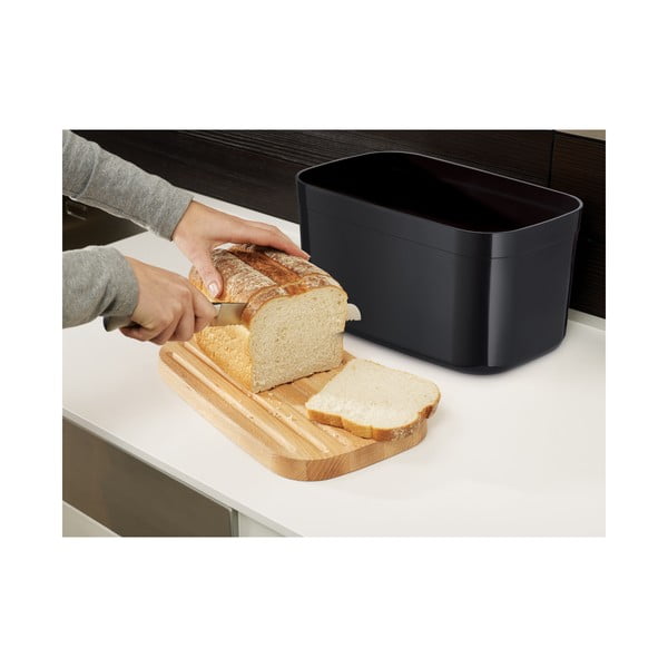 Cestino per il pane nero con coperchio in legno Cestino - Joseph Joseph-image-2