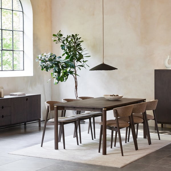 Tavolo da pranzo marrone scuro allungabile 95x180 cm Arun - Unique Furniture-image-1