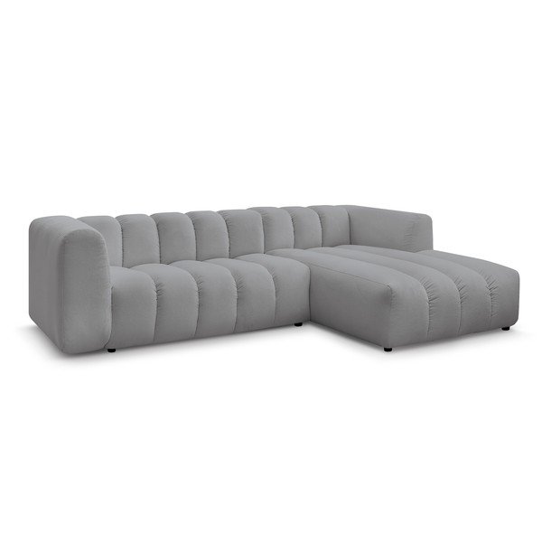 Divano angolare grigio chiaro (penisola a destra/chaise lounge) Talia – Bobochic Paris-image-3