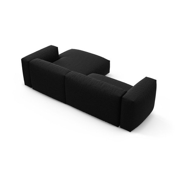 Divano angolare componibile nero allungabile (con penisola a destra/con chaise lounge) – Micadoni -image-4