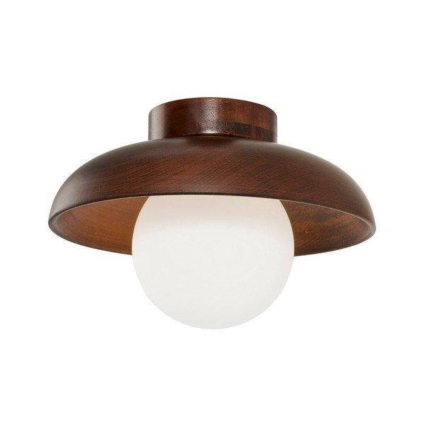 Plafoniera marrone con paralume in vetro ø 24 cm Elsa – Opviq lights