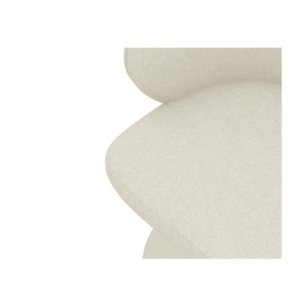 Sedia da pranzo color crema in imbottito Uala – Makamii-image-4