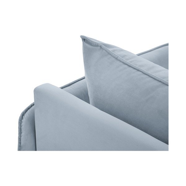 Poltrona in velluto azzurro (angolo destro) Vienna - Cosmopolitan Design-image-1