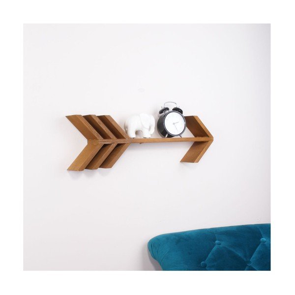 Dřevěná nástěnná polička North Carolina Scandinavian Home Decors Fleche