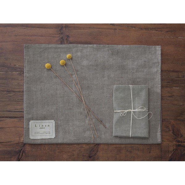 Set di 4 tovaglioli in lino grigio, 43 x 43 cm - Really Nice Things-image-2