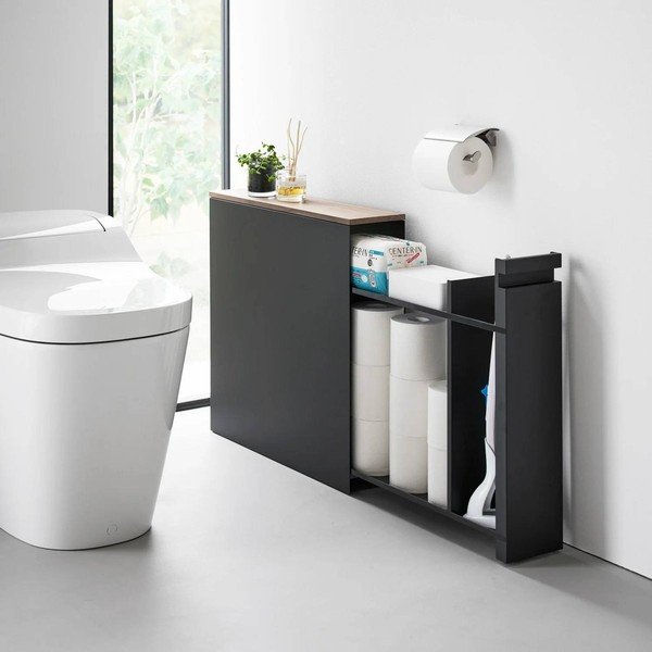 Scaffale per il bagno nero in metallo 14x55 cm Tower – YAMAZAKI-image-1