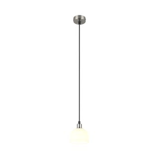 Lampadario bianco/argentato con paralume in vetro ø 12 cm Molly – Trio