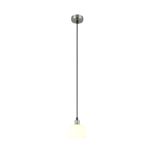 Lampadario bianco/argentato con paralume in vetro ø 12 cm Molly – Trio-image-1