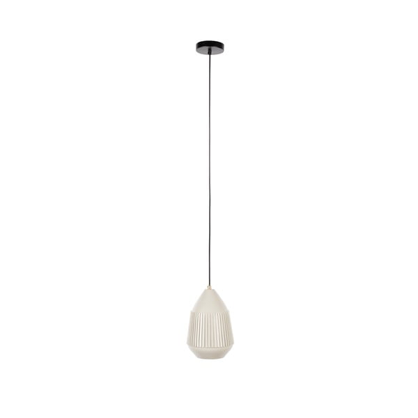 Lampada a sospensione beige con paralume in metallo ø 20 cm Aysa - White Label