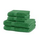 Set di asciugamani per viso e corpo tipo terry verde scuro in cotone 4 pz Marina – Restilo