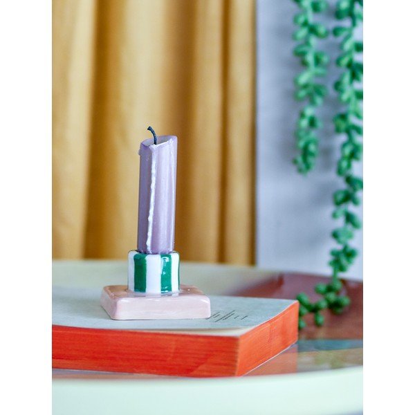 Portacandele in gres Tacana - Bloomingville-image-1