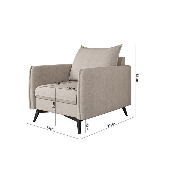 Poltrona beige Juli Bis - Ropez-image-3