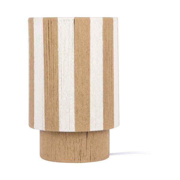 Lampada da tavolo bianca/di colore naturale con rivestimento in corda (altezza totale 35 cm) Vienna Stripes – Leitmotiv