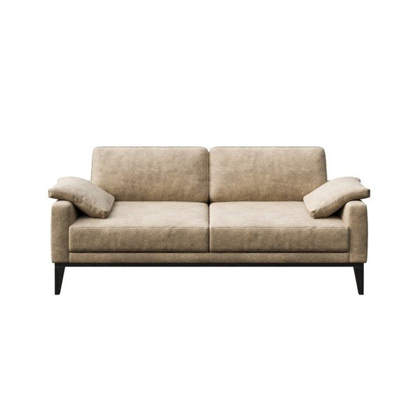 Divano Musso in similpelle beige, 173 cm - MESONICA