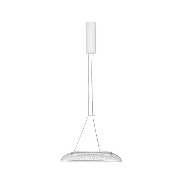 Lampadario LED bianco opaco in alluminio con paralume in vetro acrilico ø 40 cm Mantle – Nova Luce