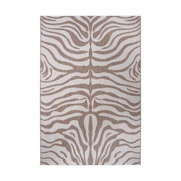 Tappeto da esterno Safari marrone e beige, 80 x 150 cm - Ragami