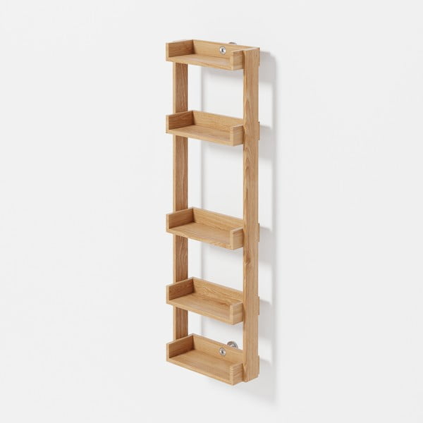 Mensola da bagno a parete in legno di quercia Yoku - Wireworks-image-4