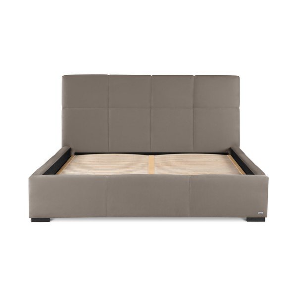 Letto matrimoniale grigio e marrone con griglia e contenitore , 140 x 200 cm Fascination - Guy Laroche Home-image-2