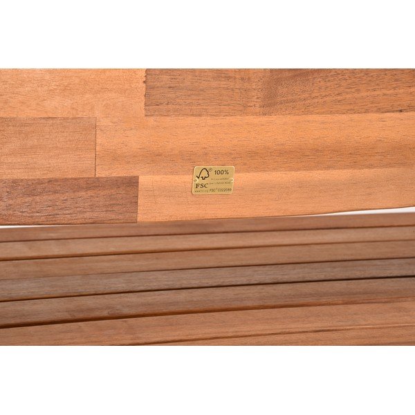 Panchina da giardino in legno marrone Hadia - Garden Pleasure-image-4