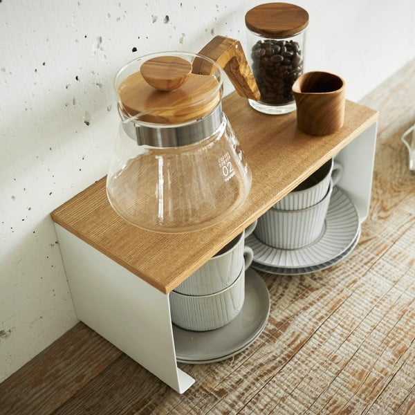 Ripiano aggiuntivo bianco/di colore naturale in metallo 30,5x14 cm Tosca – YAMAZAKI-image-3