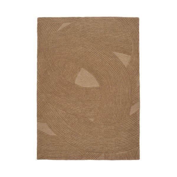 Tappeto colore naturale scuro in lana tessuto a mano 160x230 cm Pune – House Nordic