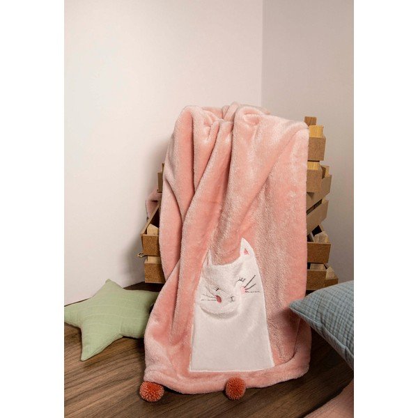Coperta per neonato in cotone rosa 75x120 cm Kitty - Mijolnir-image-2