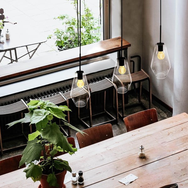 Apparecchio a sospensione nero, altezza 120 cm Lily - SULION-image-1