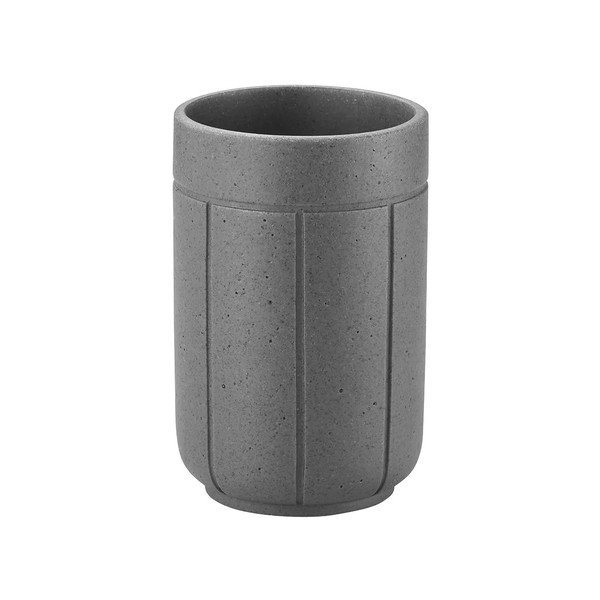 Portaspazzolino grigio in poliresina Kua – Blomus