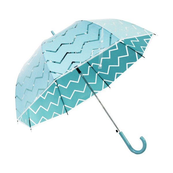 Ombrello Chevron blu turchese, ⌀ 100 cm - Ambiance