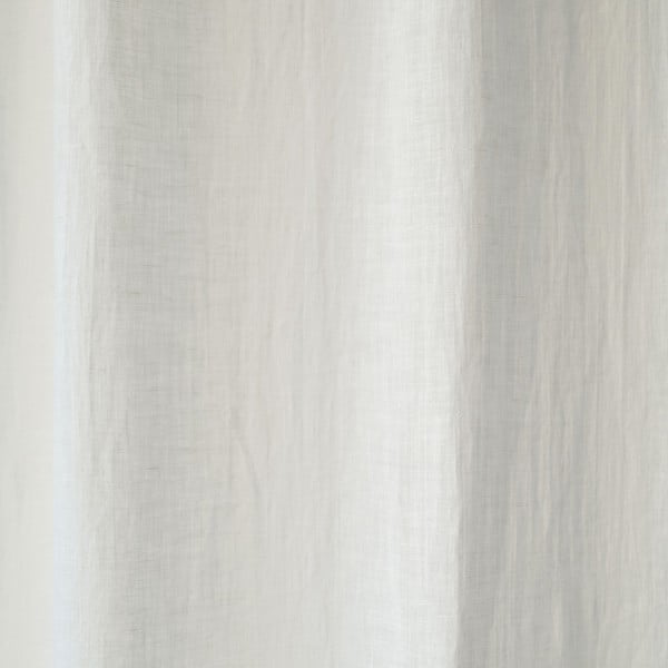 Tenda leggera in lino bianco con tunnel Daytime, 250 x 130 cm White - Linen Tales-image-2