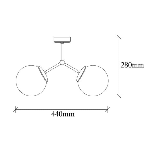Plafoniera bianca e nera con paralume in vetro 15x44 cm Damar – Opviq lights-image-3