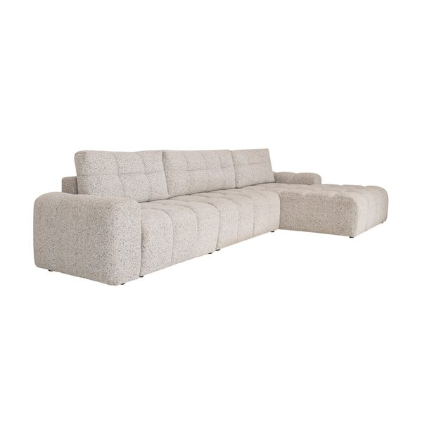 Divano letto beige divano angolare componibile con contenitore (angolo destro) Lulu - Miuform