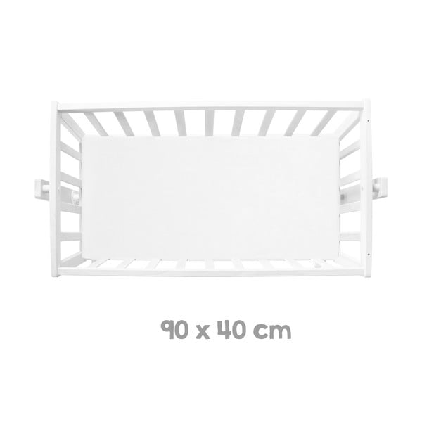 Culla bianca con ruote 40x90 cm – Roba-image-3