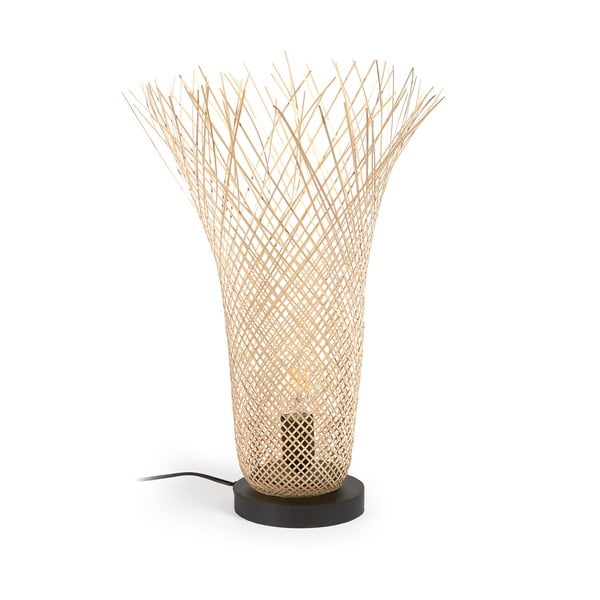 Lampada da tavolo in bambù di colore naturale con paralume in bambù (altezza 50 cm) Citalli - Kave Home