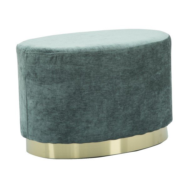 Pouf verde menta con base dorata Ovale - Mauro Ferretti-image-4