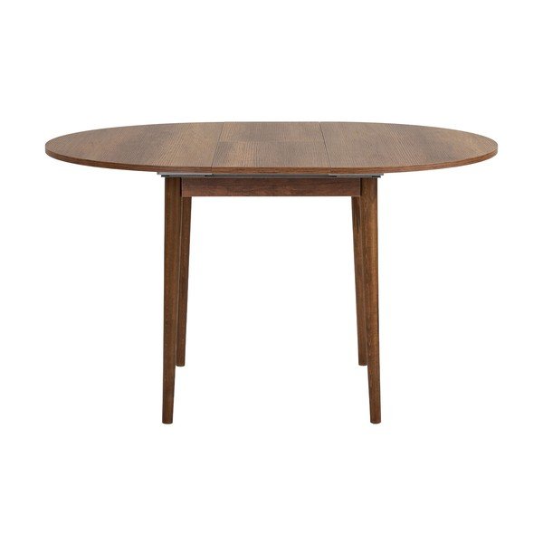 Tavolo da pranzo rotondo con effetto noce allungabile con estensione ø 100 cm Viona – Kalune Design-image-4