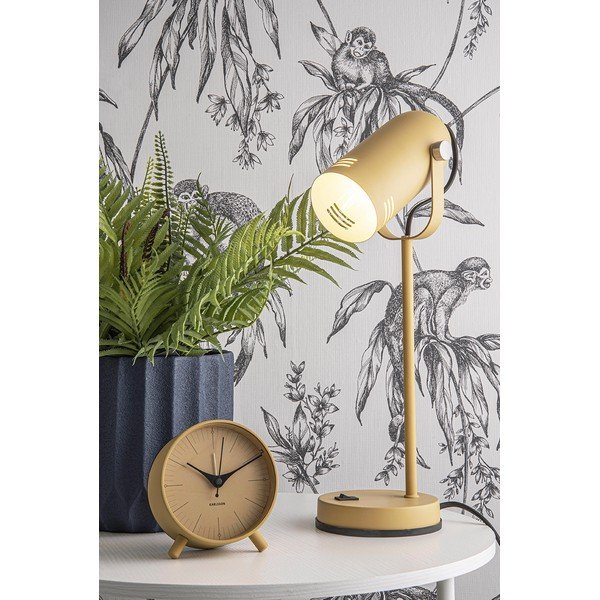 Sveglia in metallo giallo senape Index, ø 11 cm Index - Karlsson-image-1