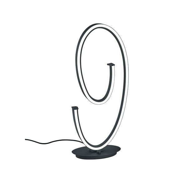 Lampada da tavolo a LED nera con controllo vocale/app con paralume in metallo (altezza 65 cm) Ciola - CINQUE